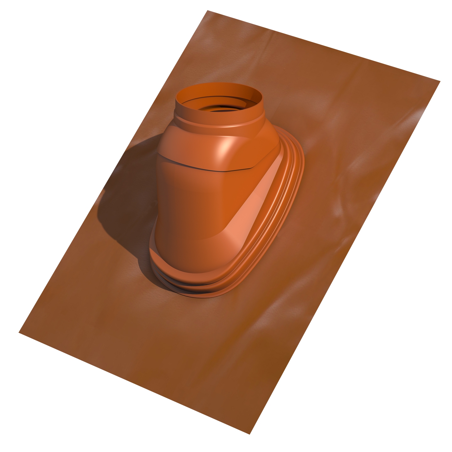 Solin 25-45° plomb naturel 80/125 ocre Ubbink