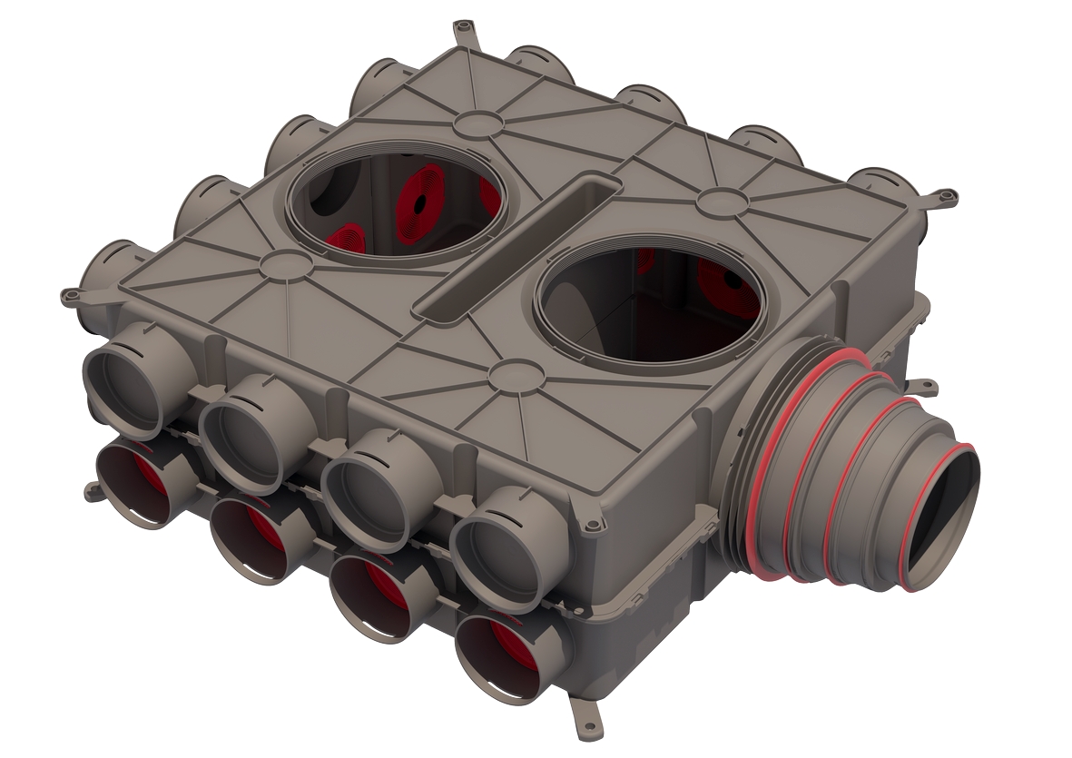 Caisson de distribution Air Excellent DB824 125-200 mm 24 piquages Ubbink