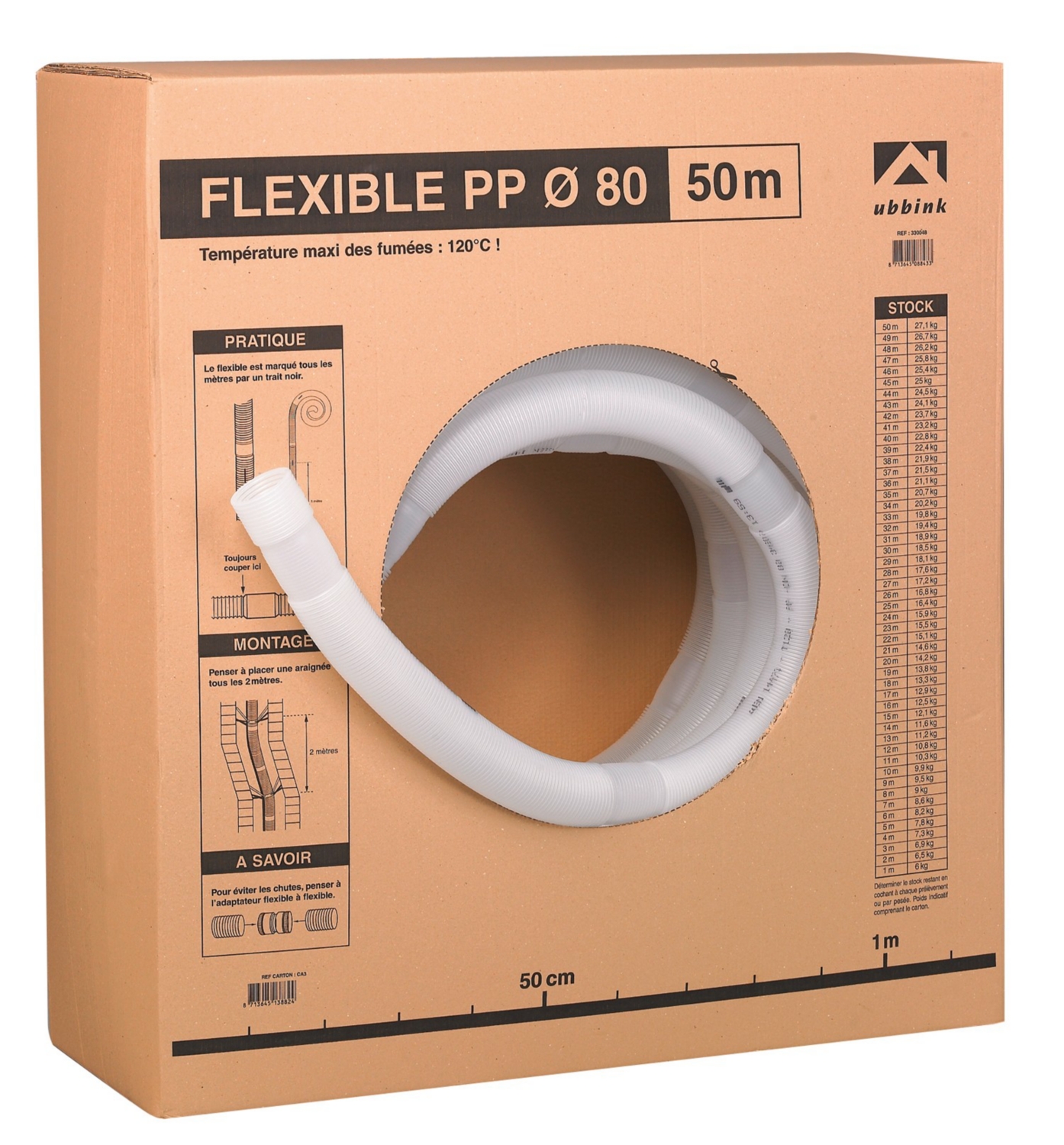 Gaine flexible PPTL Ø80 (le mL) Ubbink