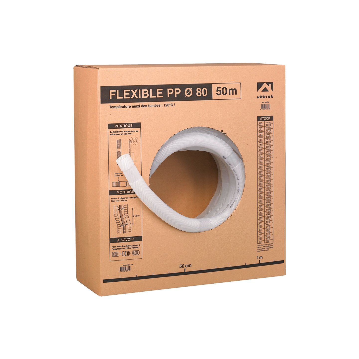  Gaine flexible PPTL Ø80 (le mL) 