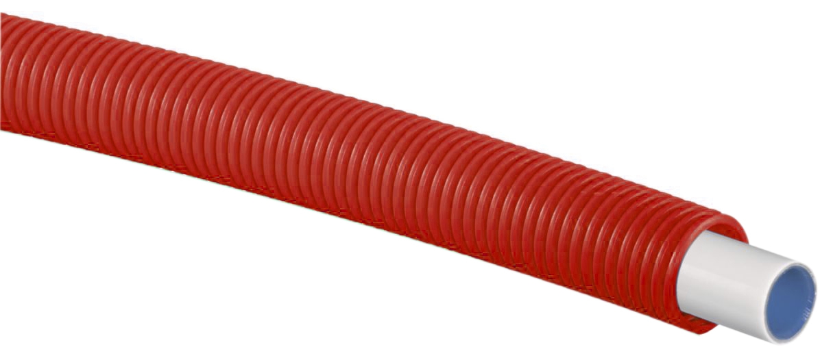 Tube multicouche pré- gainé Uni Pipe Plus rouge - Couronne Uponor