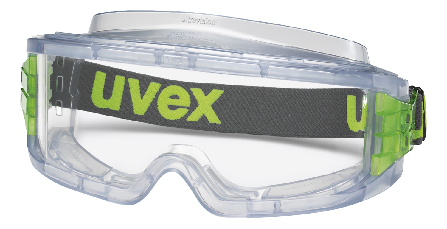 Lunette-masque ultravision incolore acétate anti-buée Uvex 