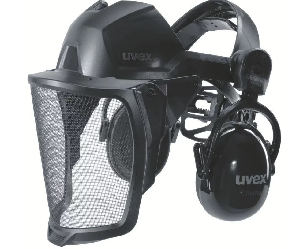 Visière grillagée avec protection auditive Uvex