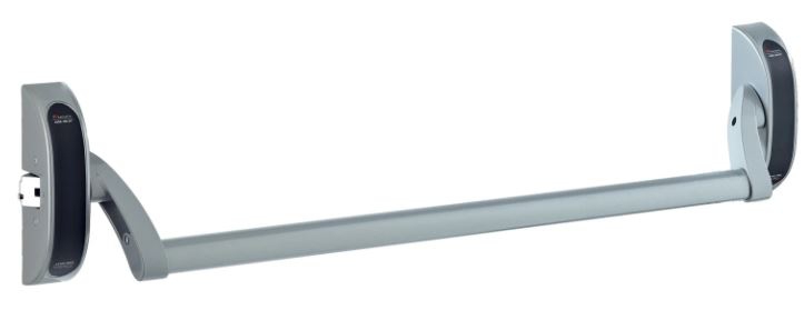 Serrure anti-panique 1 point latéral argentée