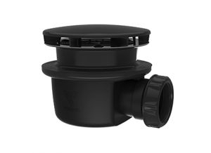 Bonde de douche extra-plate Minime ABS noir 57170000500 Valentin