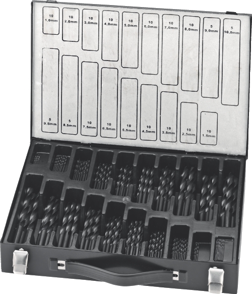 Forêts HSS laminés en coffret de 170 forêts International Tools