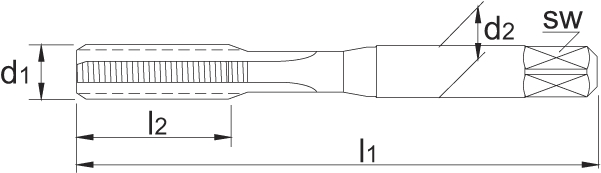 Taraud à main HSS métrique Fin Phantom