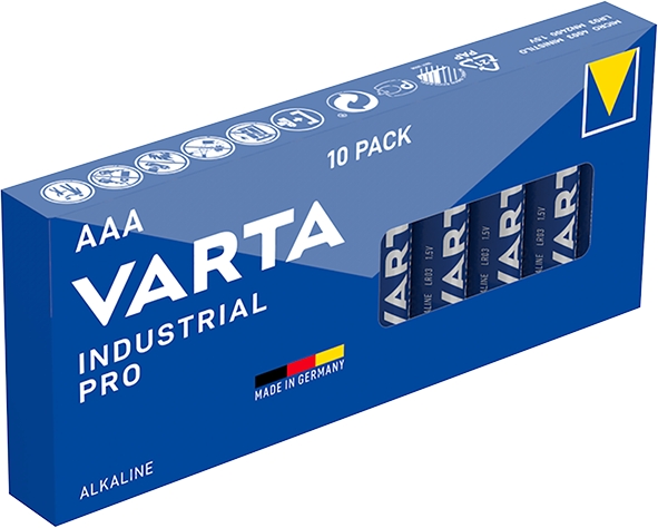 Varta Piles Alcalines Industrial Pro AA x 4 – +2Cubes.fr