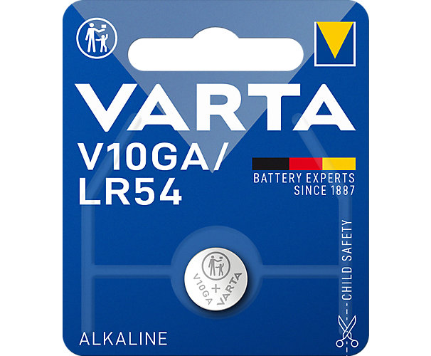 Pile bouton alcaline LR54 type V10GA Varta