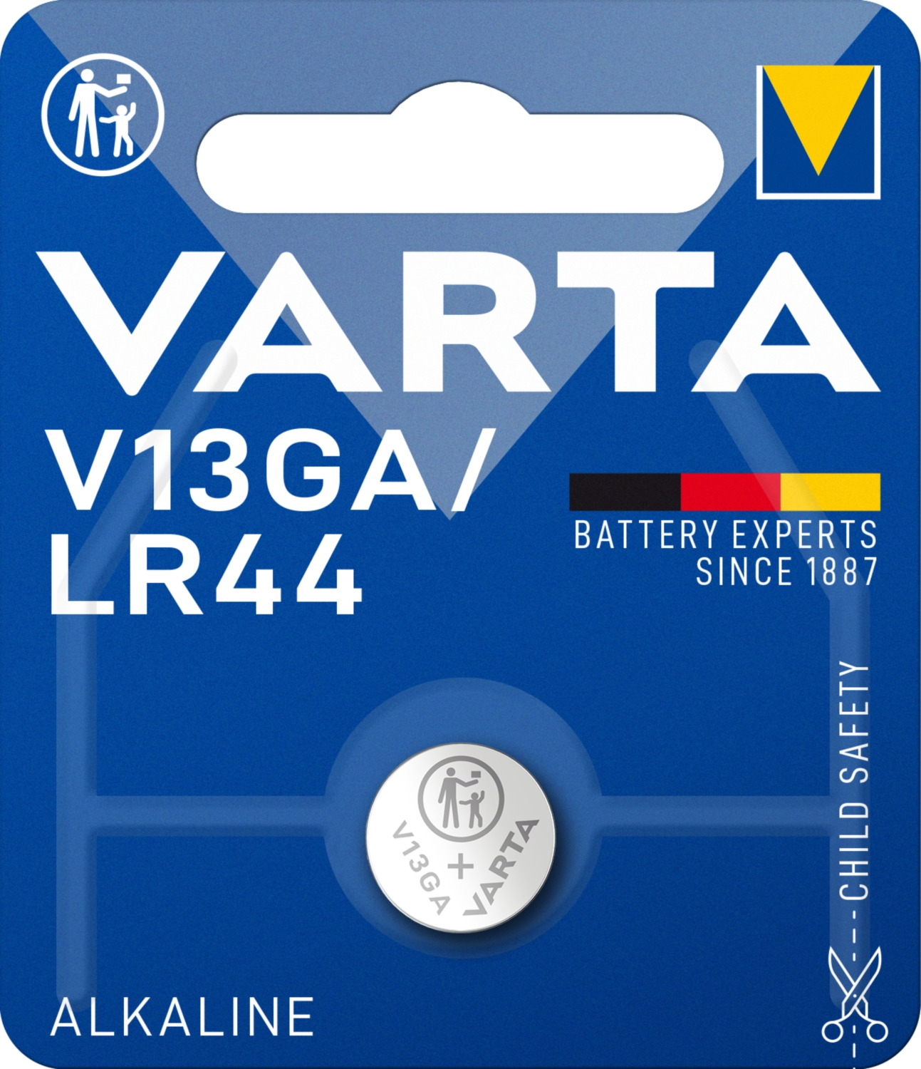 Pile bouton alcaline LR44 type V13GA Varta