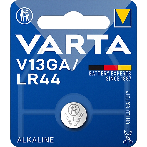 Pile bouton alcaline LR44 type V13GA Varta