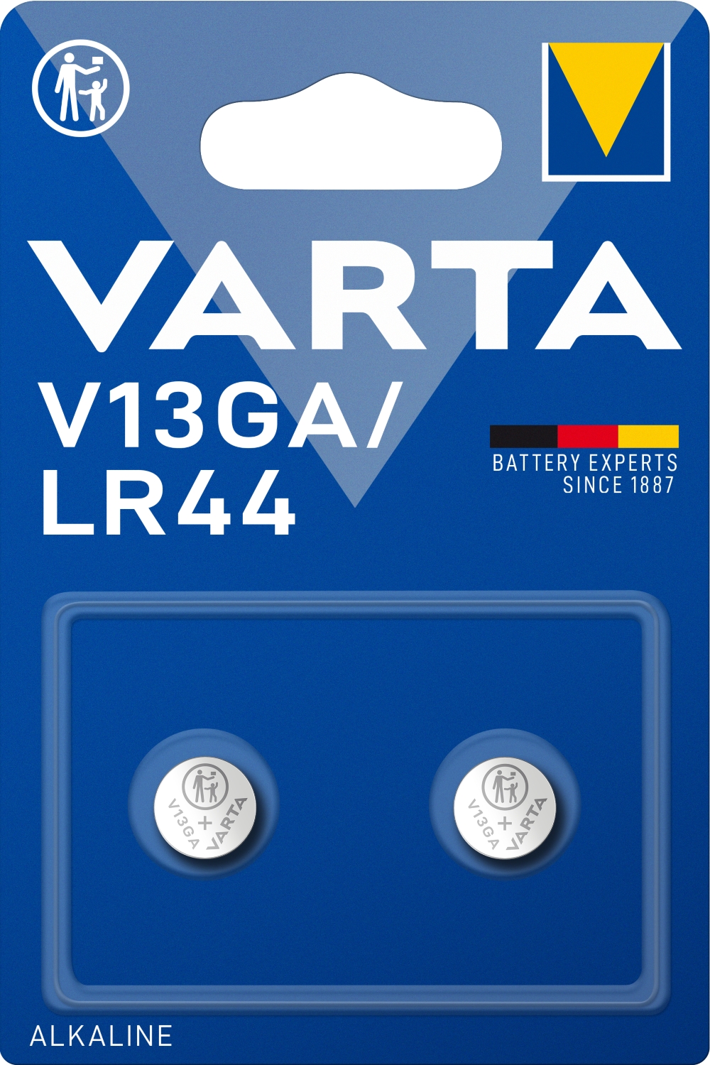  Pile bouton alcaline LR44 type V13GA (x2) 