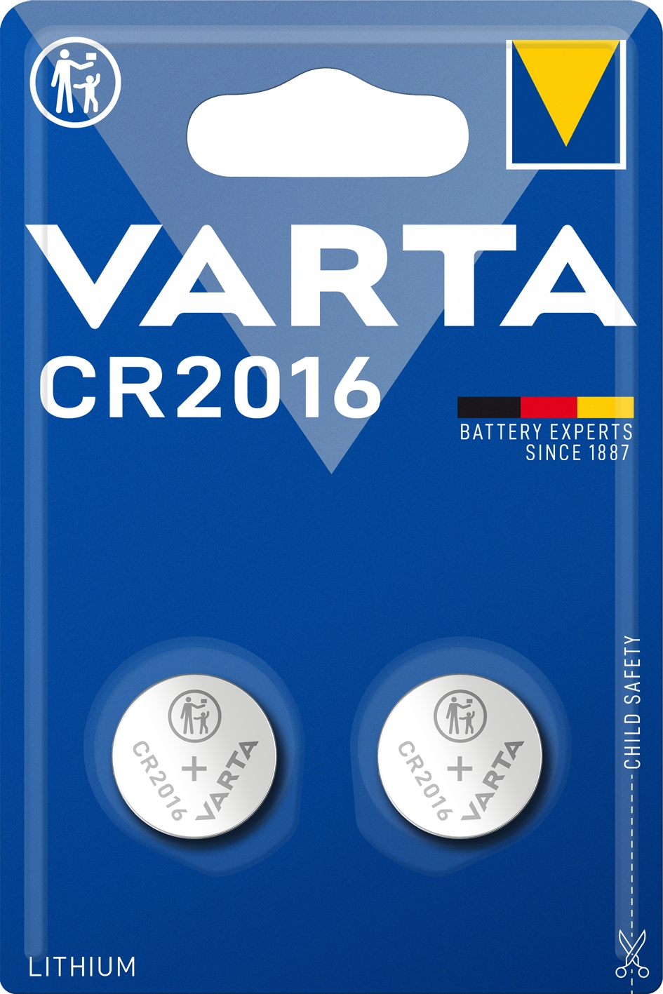 Piles bouton lithium CR2016 (x2) Varta