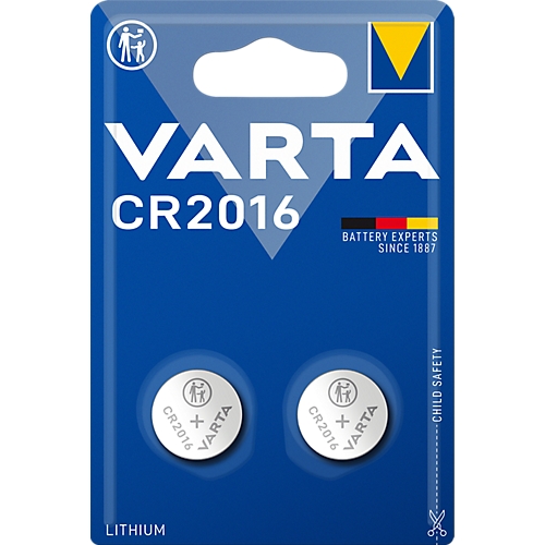 Piles bouton lithium CR2016 (x2) Varta