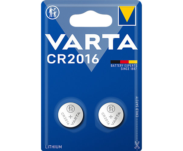 Piles bouton lithium CR2016 (x2) Varta