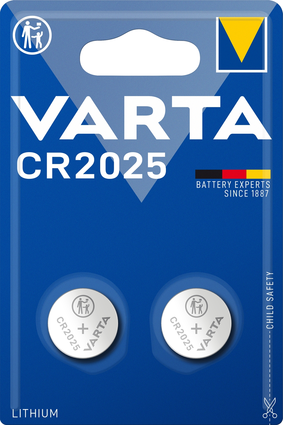Pile bouton lithium CR2025 (x2) Varta