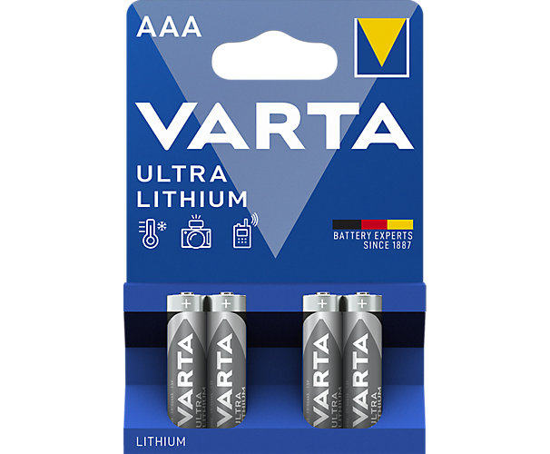 Pile lithium Ultra LR03 AAA (x4) Varta