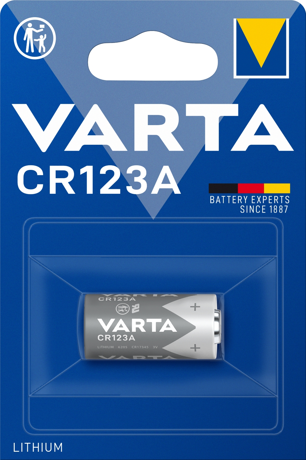 Pile lithium CR123A Varta