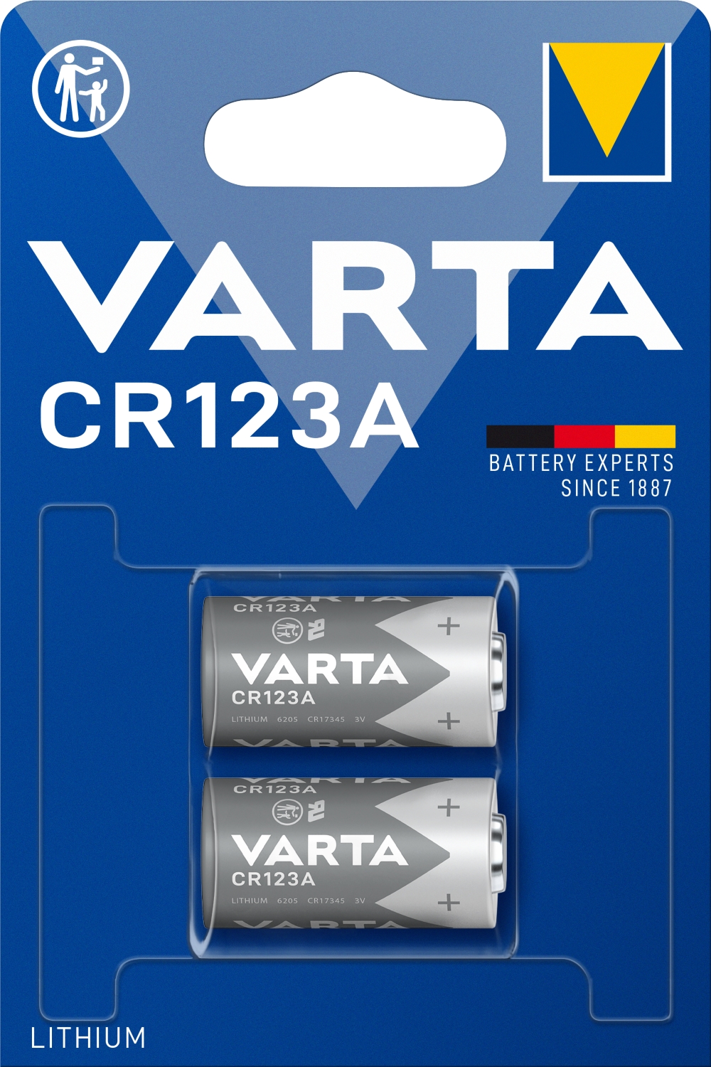 Pile lithium Ultra CR123A (x2) Varta