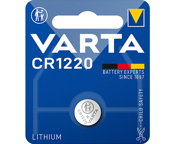 Pile bouton lithium CR1220 Varta