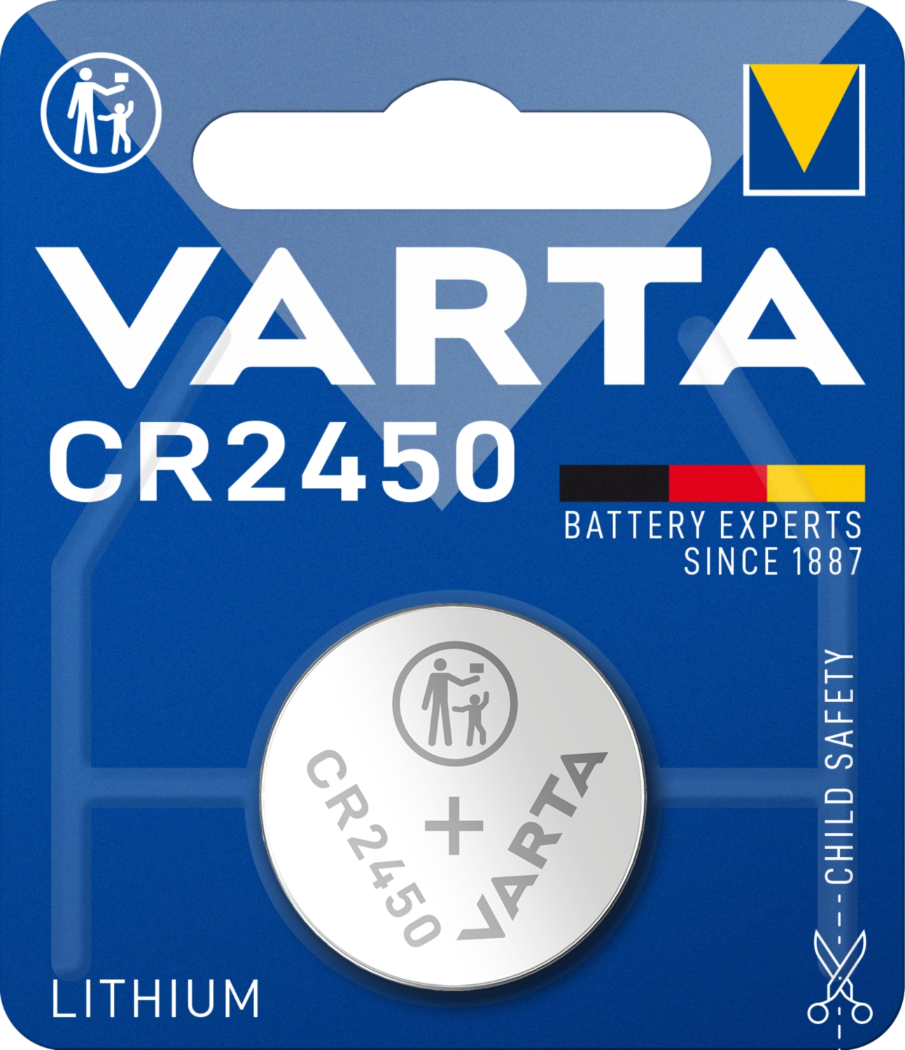 Pile bouton lithium CR2450 Varta