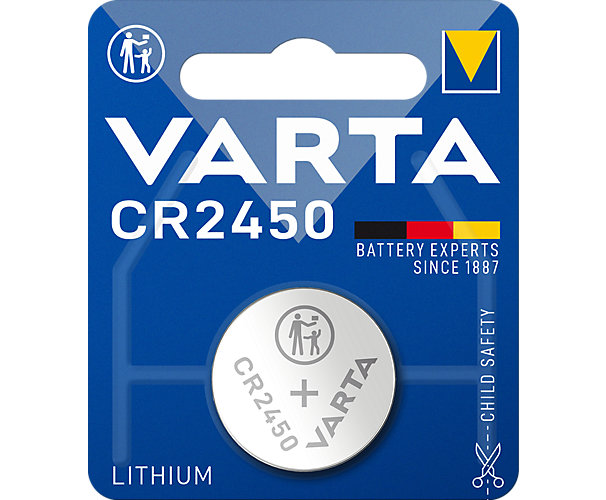 Pile bouton lithium CR2450 Varta