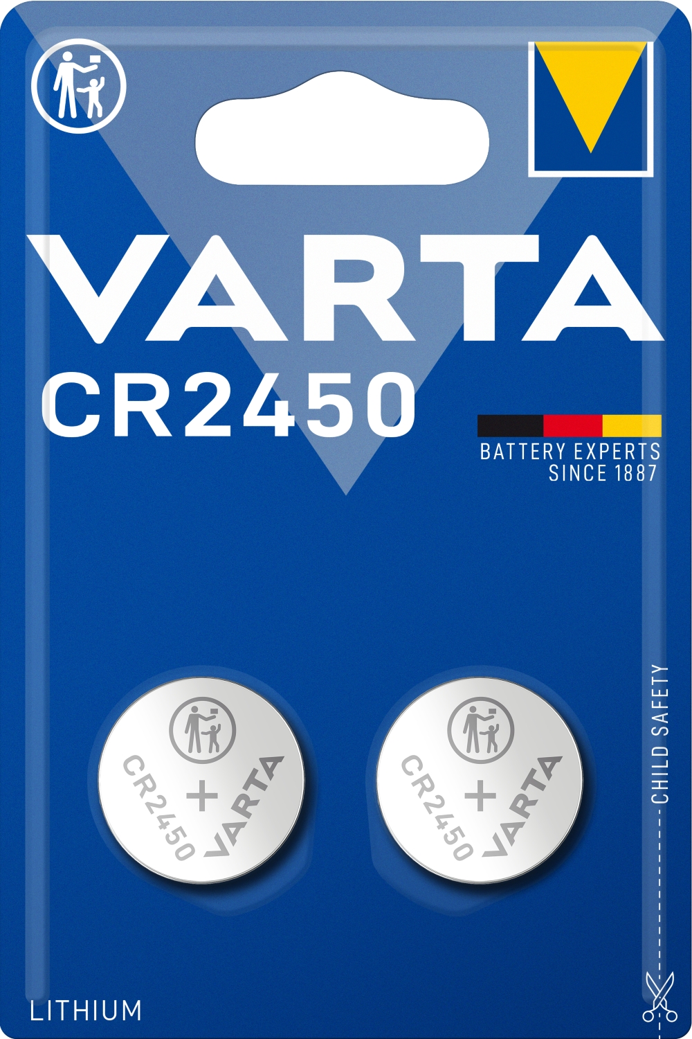 Pile bouton lithium CR2450 (x2) Varta