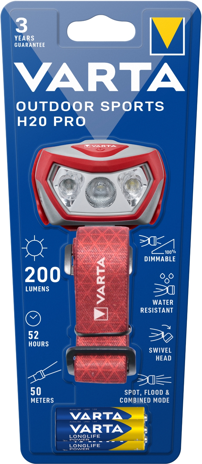 Lampe frontale Outdoor Sports H20 PRO Varta