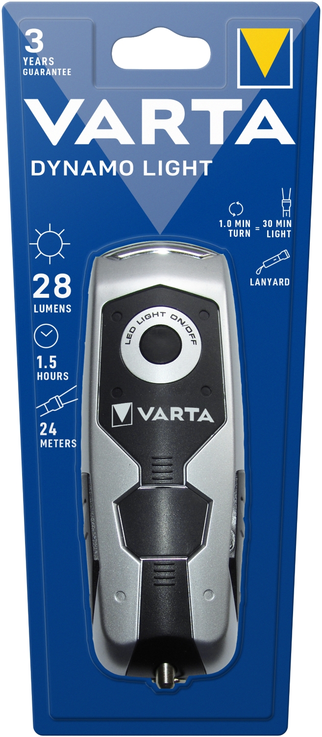 Lampe torche Dynamo Light LED 120Mah Varta