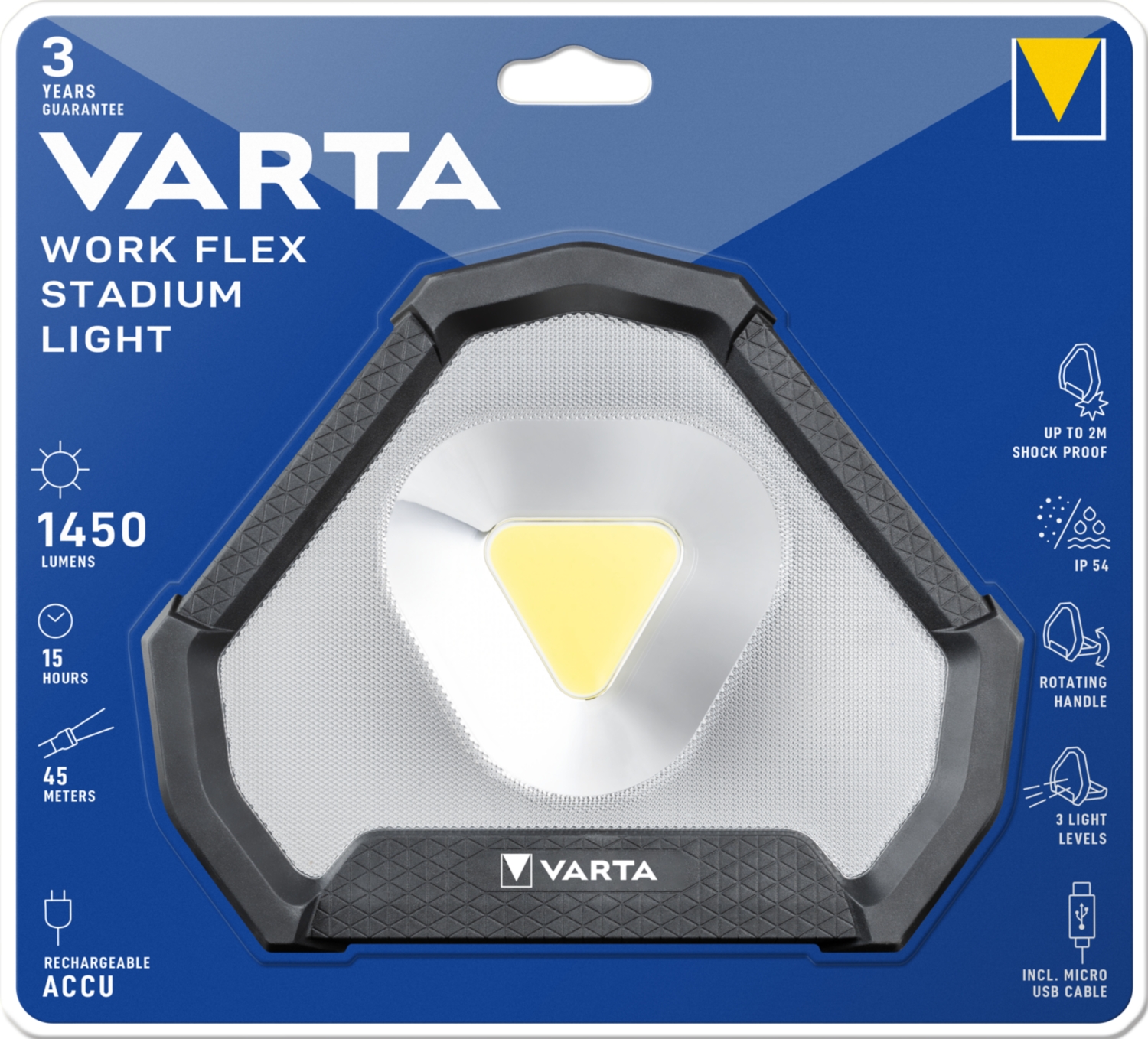 Projecteur chantier LED Work Flex Stadium Light Varta