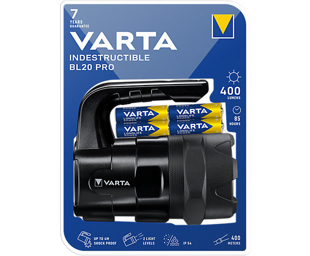 Torche projecteur LED Indestructible BL20 Pro Varta