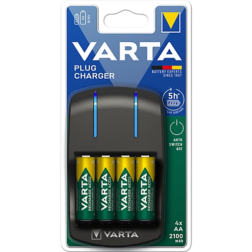 Chargeur plug 4 piles Varta