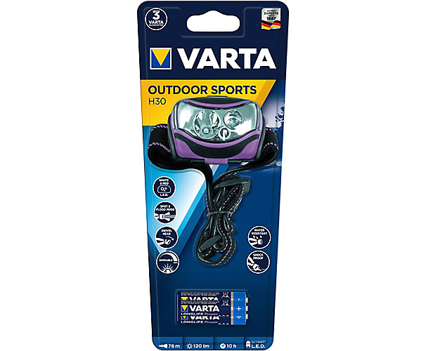 Lampe frontale LED Outdoor Sports H30 Varta