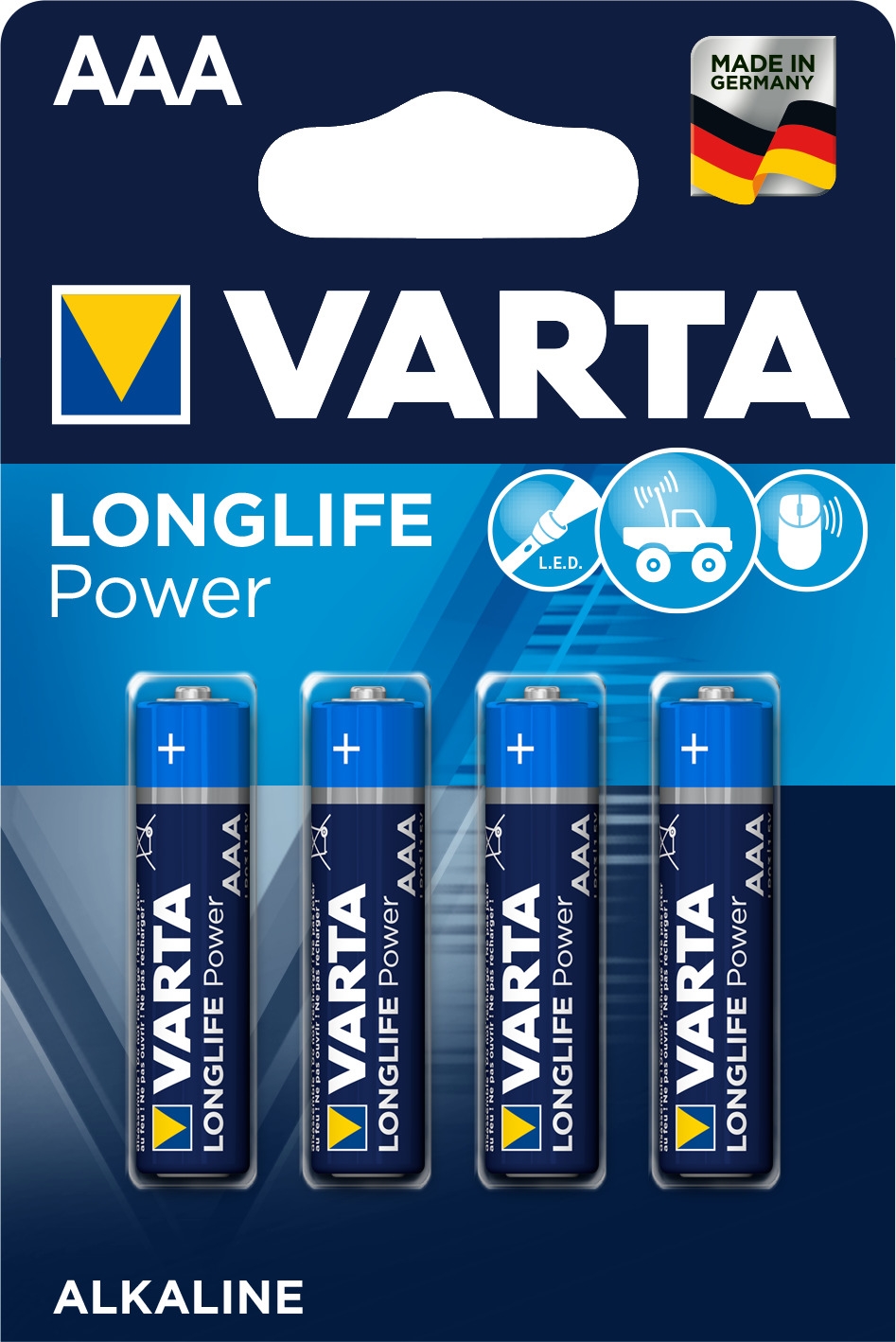 Pile alcaline Longlife Power LR03-AAA (x4)