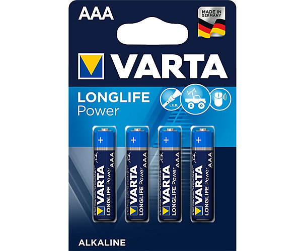 Pile alcaline LONGLIFE Power LR03 AAA (x4) Varta