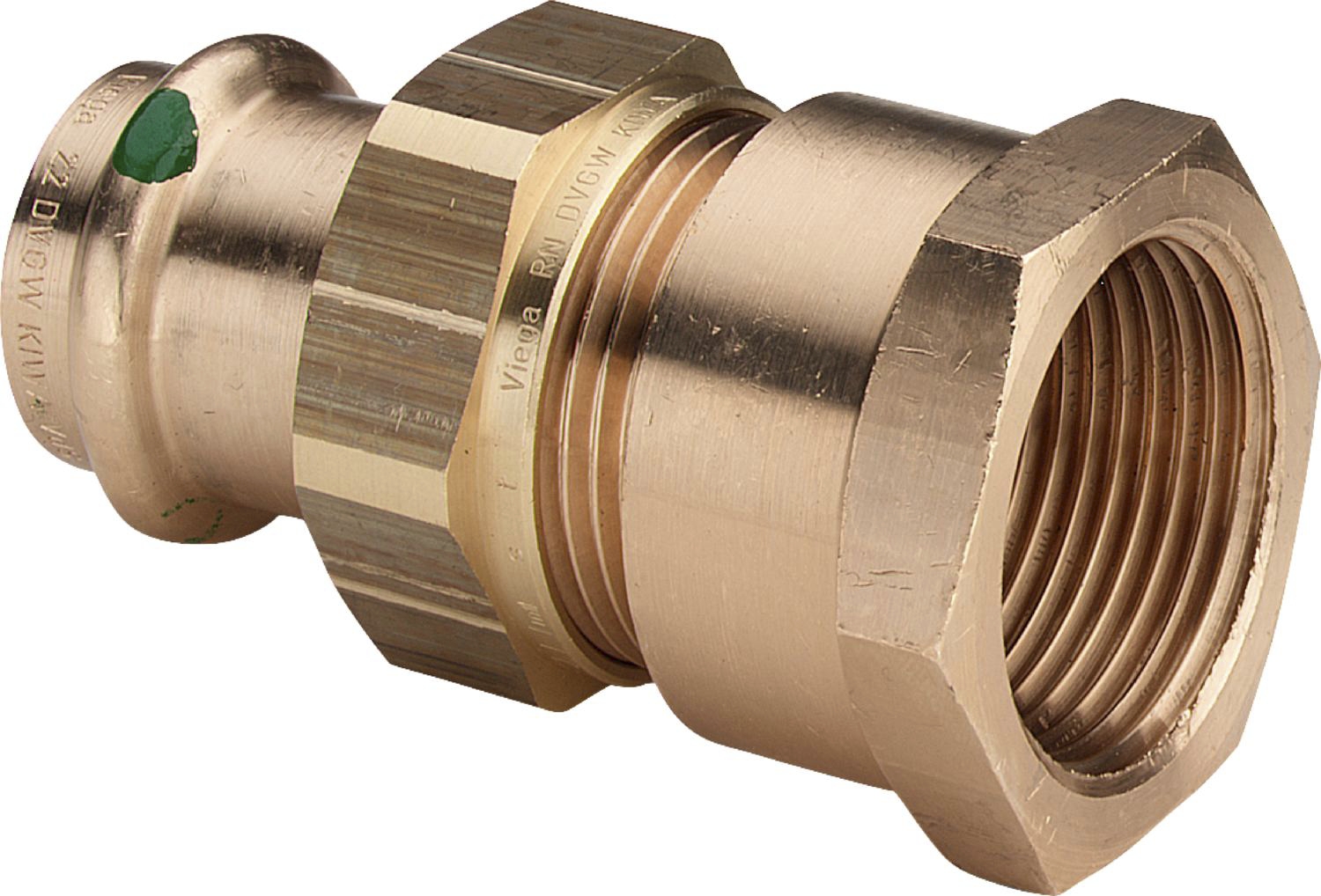 Raccord de transition bronze fileté Sanpress FF Viega