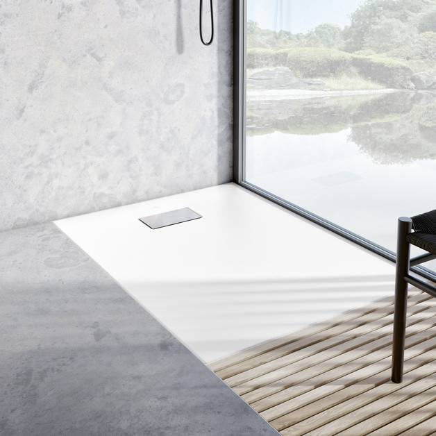 Receveur Le Valence Cerasolft Ultra-plat carré à poser ou à encastrer Villeroy & Boch