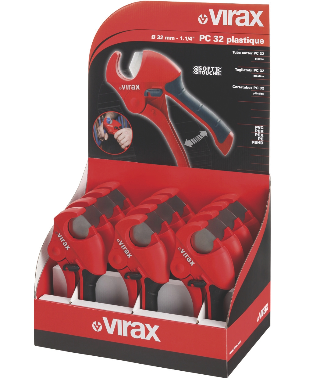 Présentoir plastique pour coupe-tube 215032