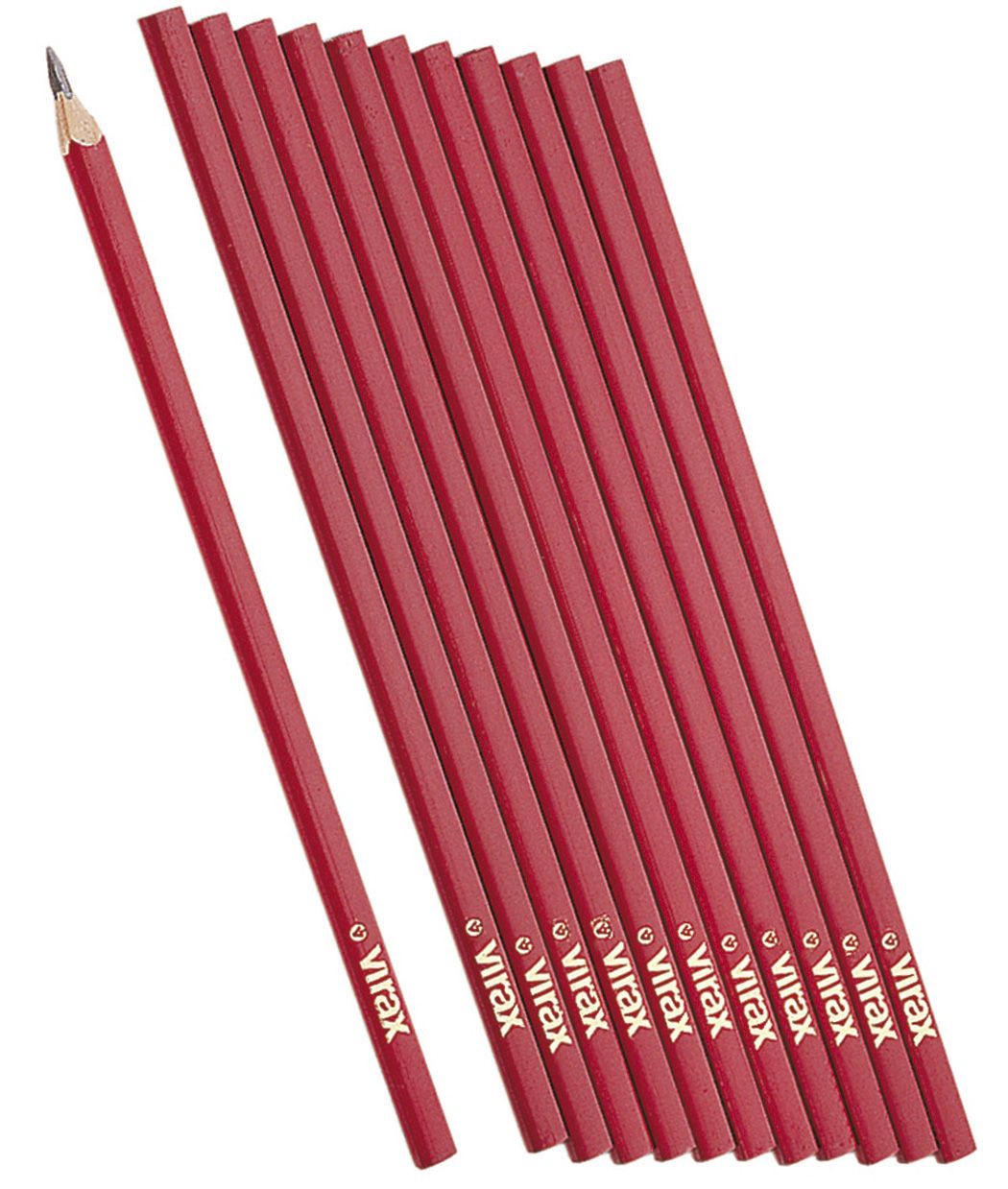 Lot de 12 crayons de charpentier Virax