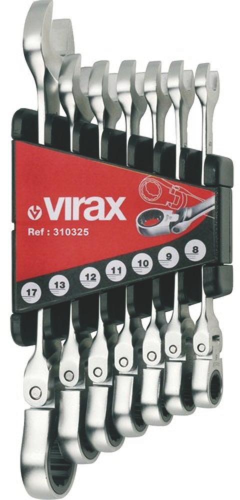 Jeu de 7 clés à cliquet 8 à 17 mm Virax