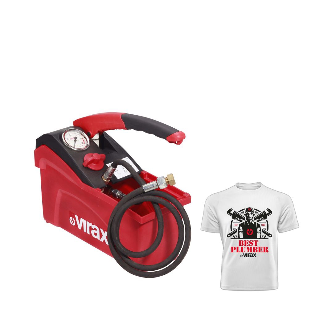 Pompe d'épreuve manuelle + T shirt Best Plumber XXL Virax