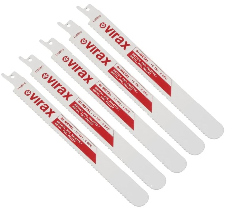 Lot de lames de scie sabre 200x19 mm Virax