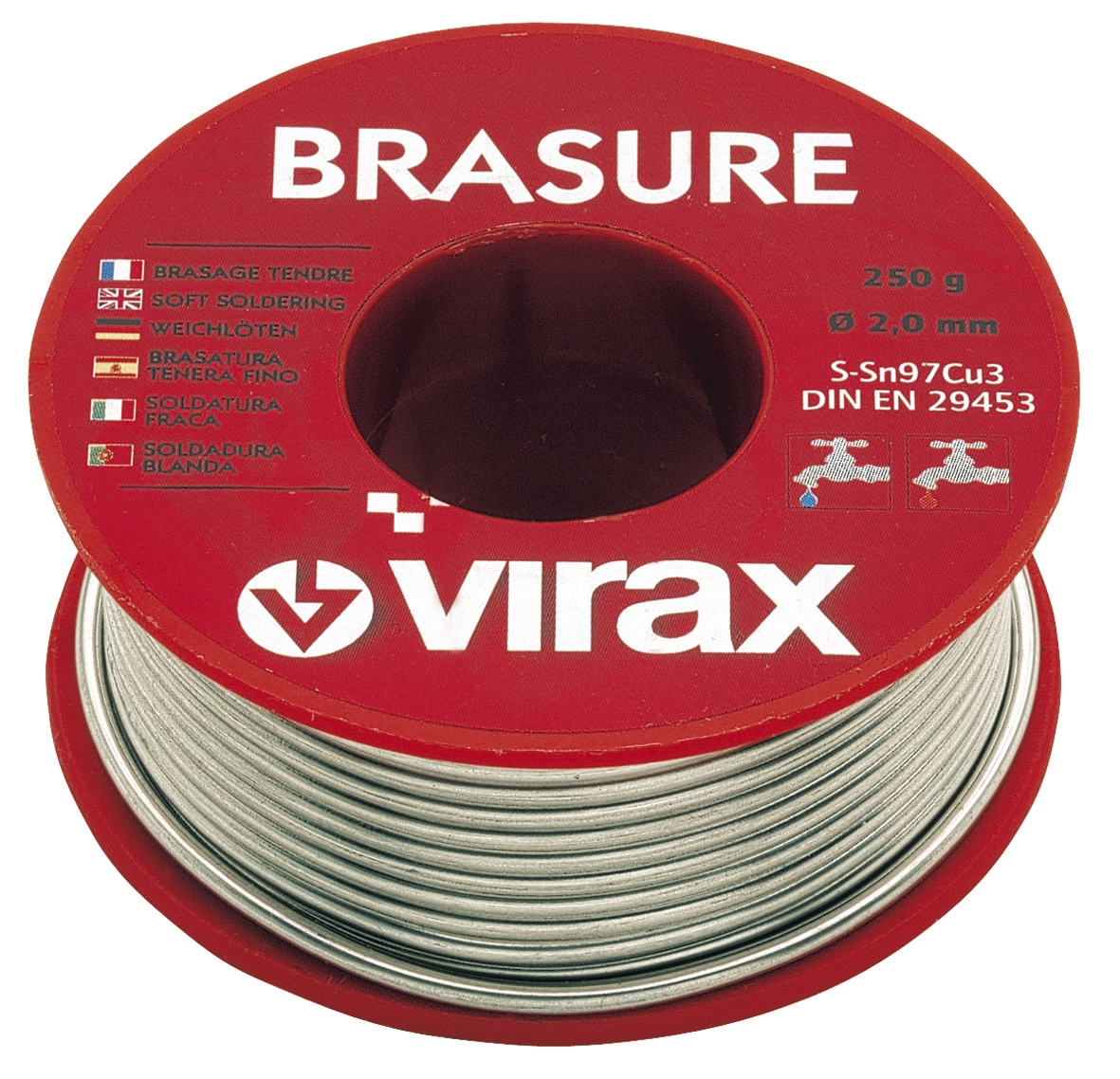 Métal d'apport flamme 2 mm Virax