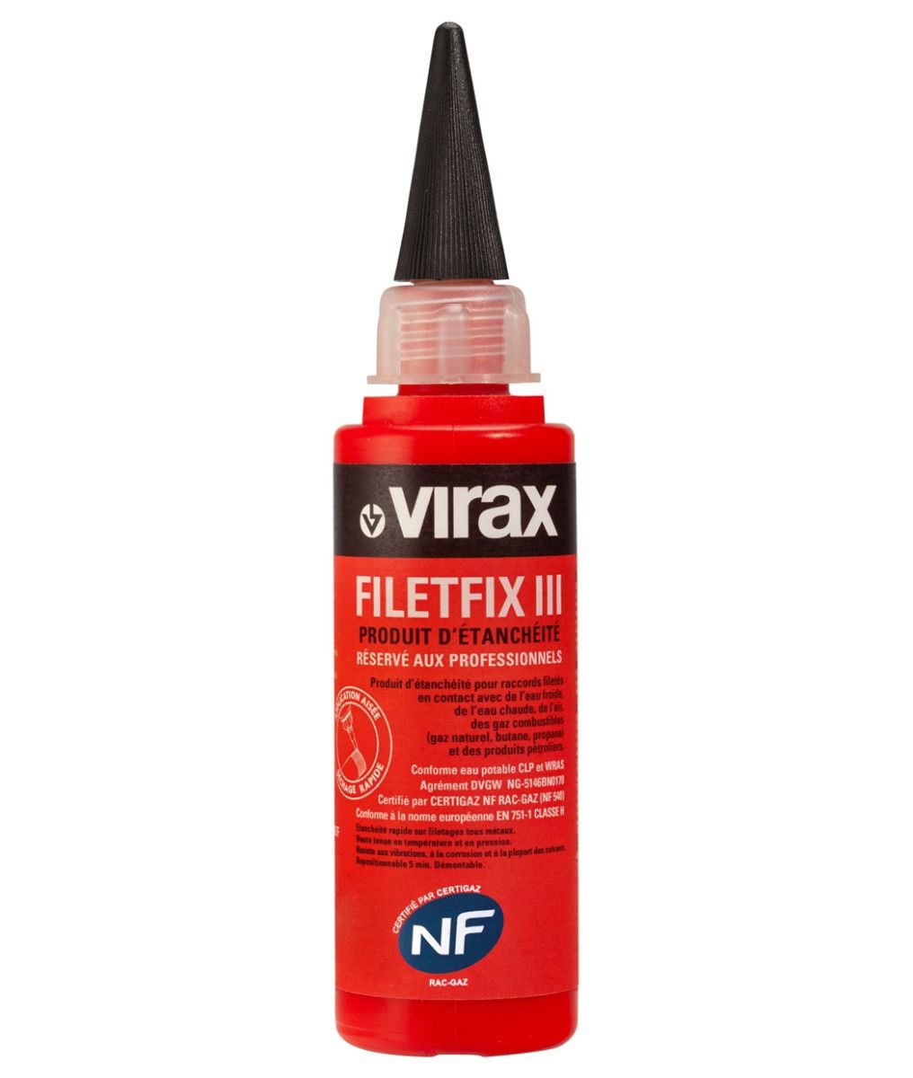 Lot de 6 produits d'étanchéité Filetfix III Virax