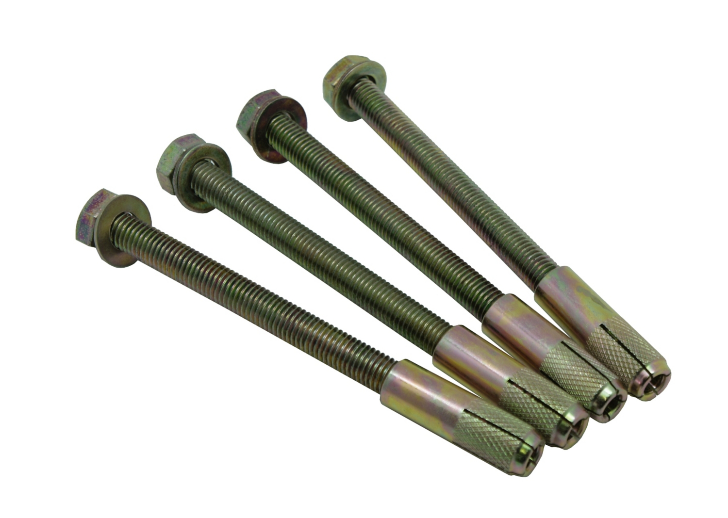 Lot de 4 fixations boulon + cheville métal pour béton Viso