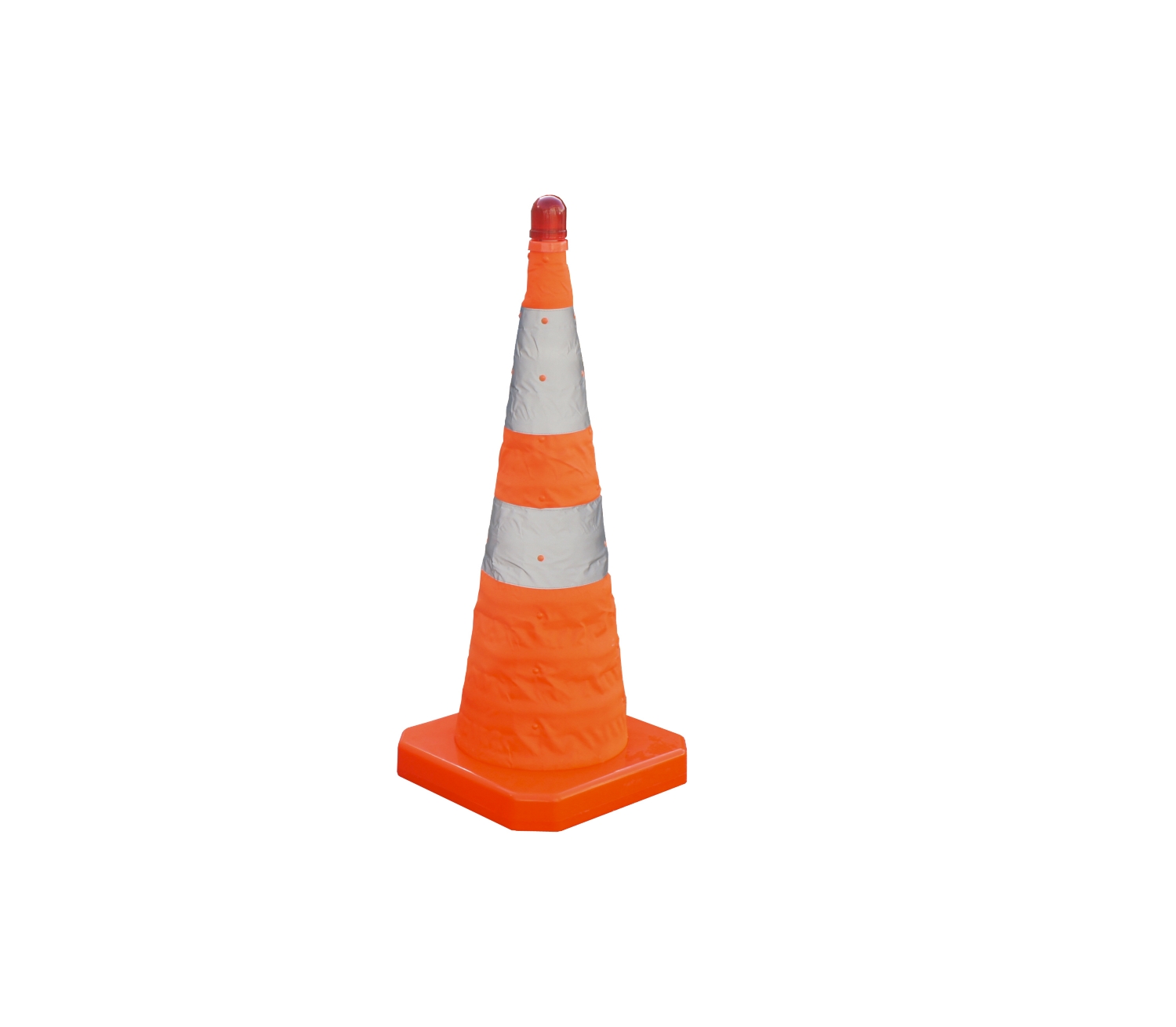 ABOR  CONE SIGNALISATION VISO POLYPROPYLENE REFLECHISSANT ENTREPOTS USINES  PARKINGS HAUTEUR 30CM COLORIS ORANGE/BLANC