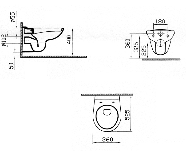 Cuvette WC suspendue Savo Aquance