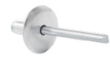 Rivet aveugle ouvert Alfo tête large aluminium et acier zingué