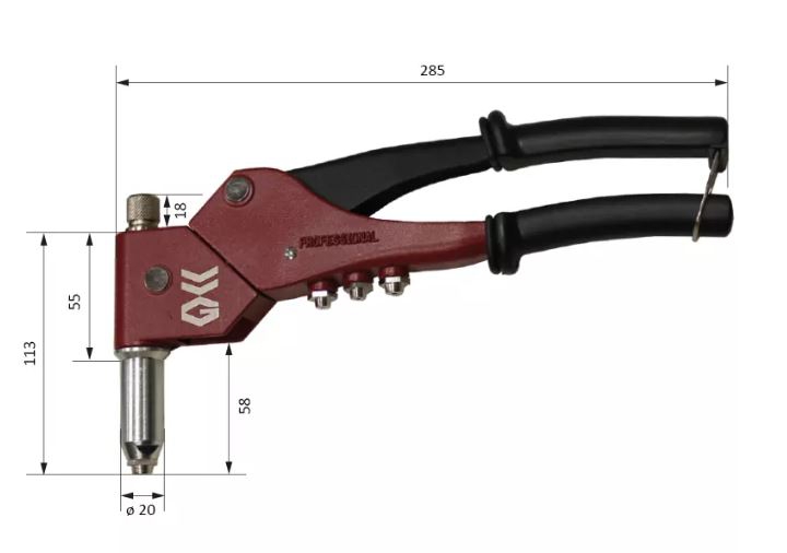 Pince MULTI1 hybride pour pose rivets, écrous et goujons Honsel