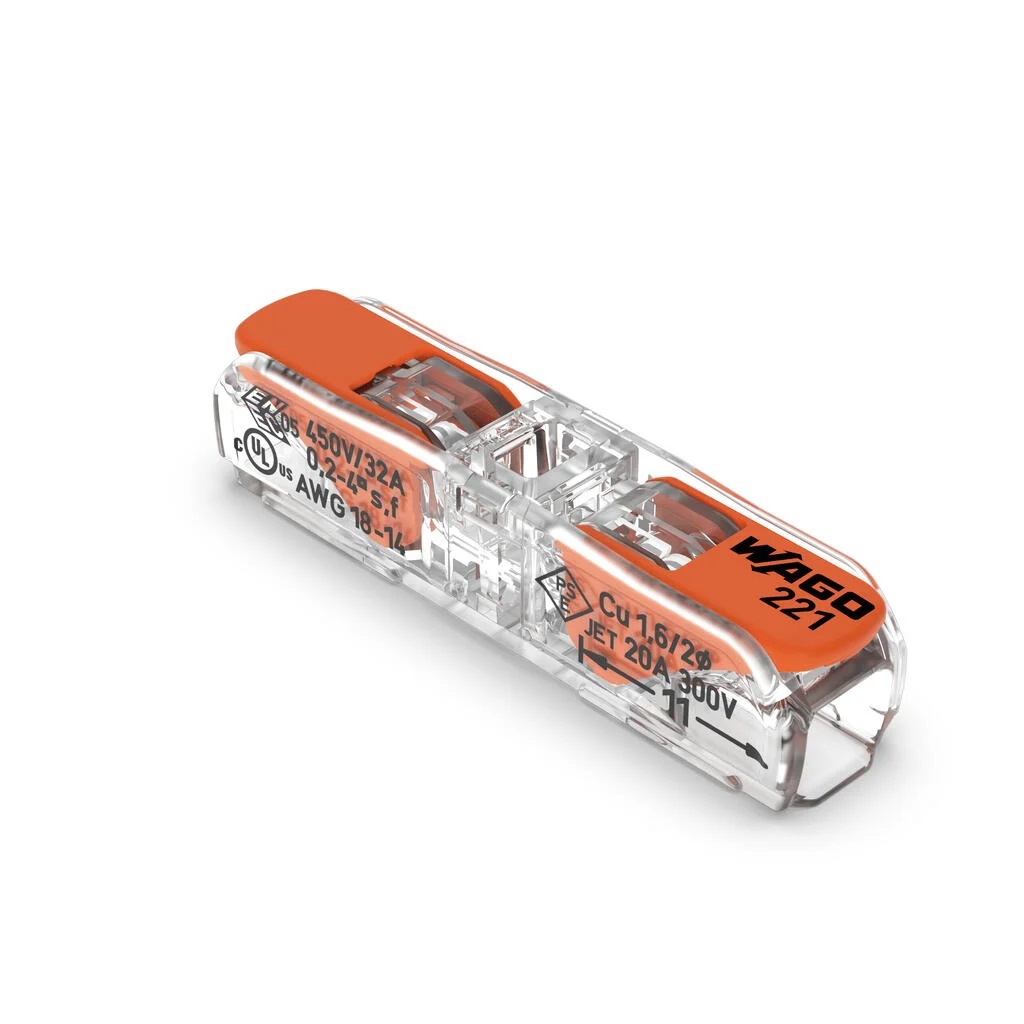 Boîte de bornes de connexion à levier Inline max. 4 mm² série 221 Wago